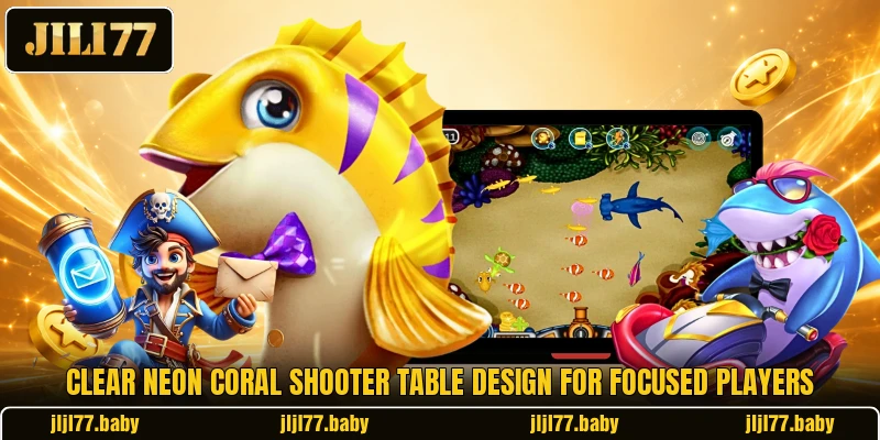 Clear Neon Coral Shooter table design for focused players Clear Neon Coral Shooter table design for focused players
