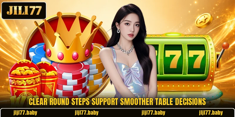 Clear round steps support smoother table decisions Clear round steps support smoother table decisions