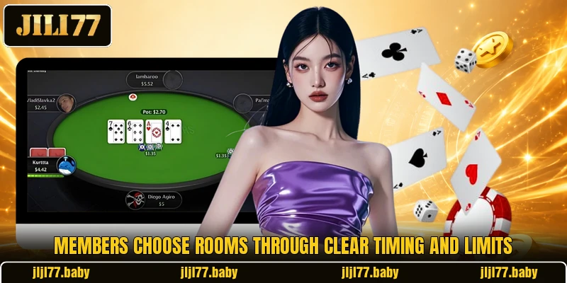 Members choose rooms through clear timing and limits Members choose rooms through clear timing and limits